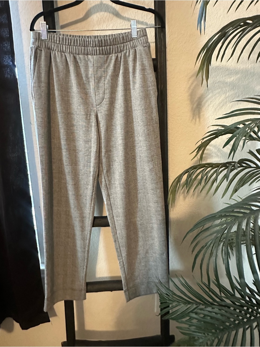 a new day Gray Elastic-Waist Straight-Leg Dress Pants